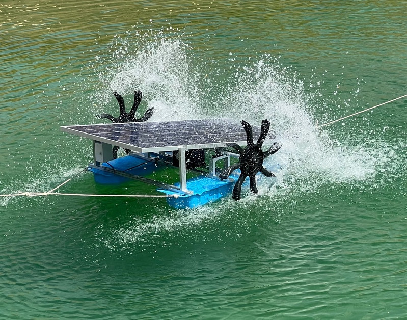 เครื่องบำบัดน้ำเสียขนาด250W 2 ใบพัด